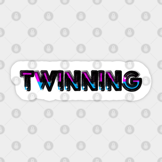 Twinning Pink and Blue Sticker by LahayCreative2017